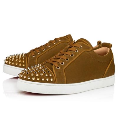 Zapatillas Louis Junior Spikes Orlato Christian Louboutin Hombre - Verde Oliva - 1215163M039